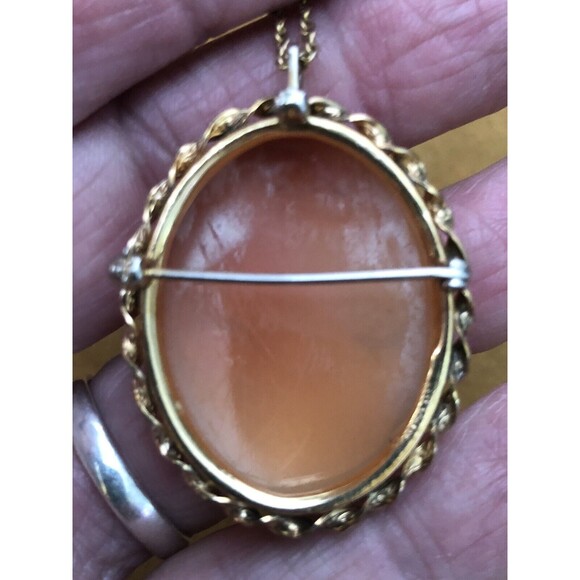 Stunning Vintage Van Dell Gold Filled Cameo With 18” Gf Rope Chain Mid Century - Picture 6 of 9
